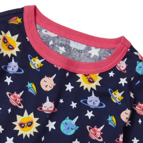Kids Long Sleeve Top and Bottom Snug Fit Pajama Set