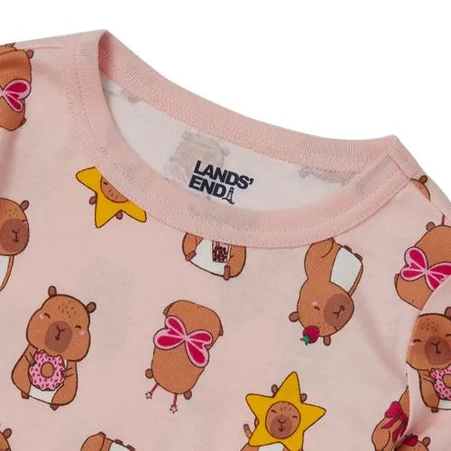 Kids Long Sleeve Top and Bottom Snug Fit Pajama Set