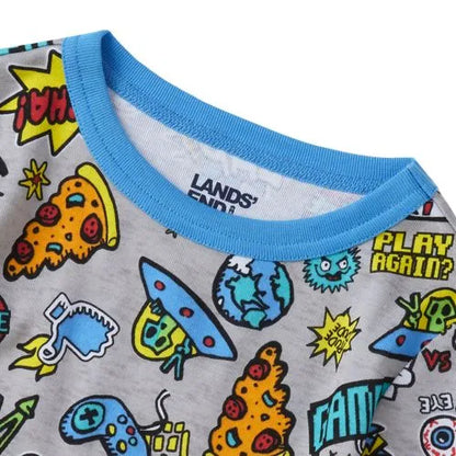 Kids Long Sleeve Top and Bottom Snug Fit Pajama Set