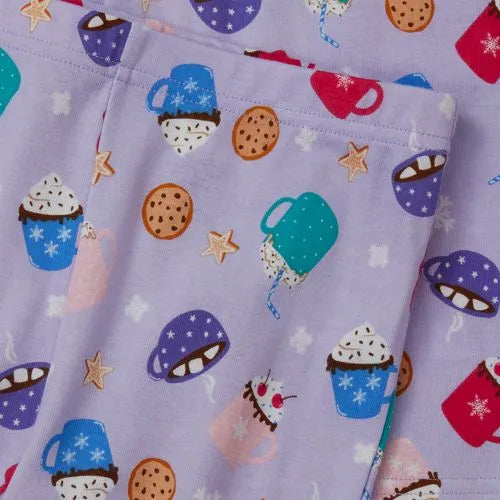 Kids Long Sleeve Top and Bottom Snug Fit Pajama Set
