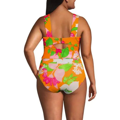 Women's Plus Size Square Neck Bikini Top