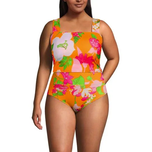 Women's Plus Size Square Neck Bikini Top
