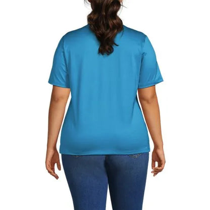 School Uniform Women's Rapid Dry Short Sleeve V-neck Henley Shirt