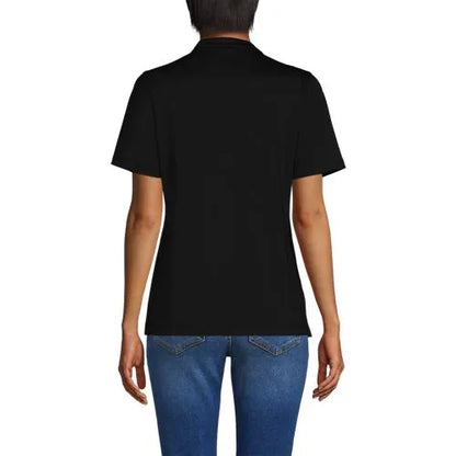 School Uniform Women's Rapid Dry Short Sleeve V-neck Henley Shirt