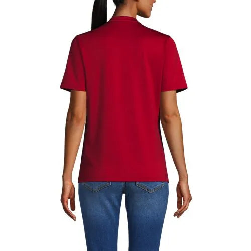School Uniform Women's Rapid Dry Short Sleeve V-neck Henley Shirt