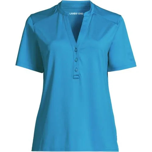 School Uniform Women's Rapid Dry Short Sleeve V-neck Henley Shirt