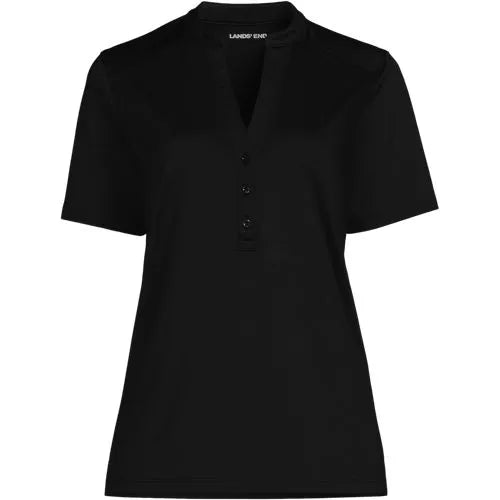 School Uniform Women's Rapid Dry Short Sleeve V-neck Henley Shirt