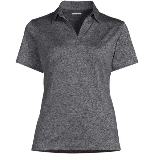 School Uniform Women's Rapid Dry Short Sleeve Space Dye Sport Neck Polo Shirt