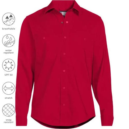 School Uniform Men's Ripstop Long Sleeve Utility Work Shirt