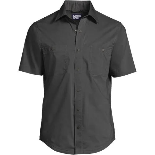 School Uniform Men's Ripstop Short Sleeve Utility Work Shirt