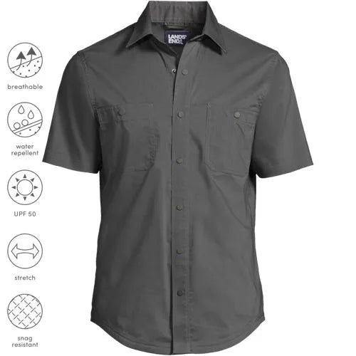 School Uniform Men's Ripstop Short Sleeve Utility Work Shirt