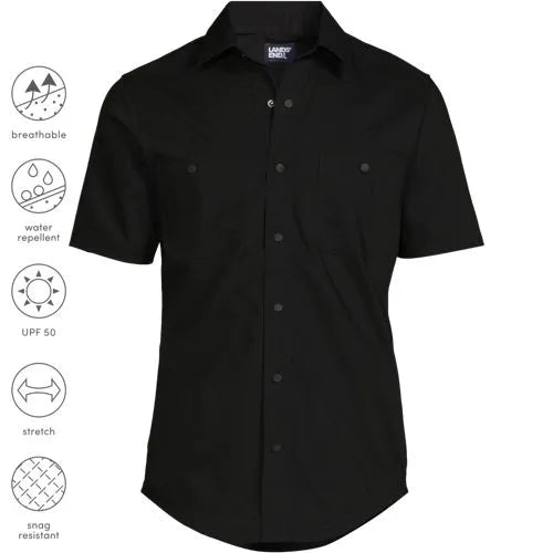School Uniform Men's Ripstop Short Sleeve Utility Work Shirt