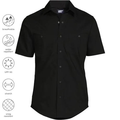 School Uniform Men's Ripstop Short Sleeve Utility Work Shirt