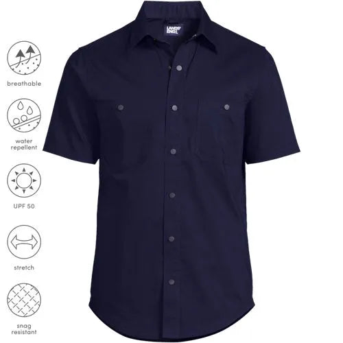 Men's Ripstop Short Sleeve Utility Work Shirt