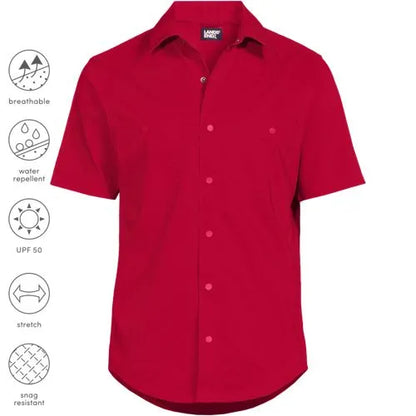 School Uniform Men's Ripstop Short Sleeve Utility Work Shirt