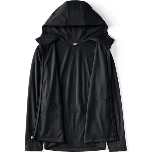 Unisex Grid Tech Hooded Zip Front Jacket