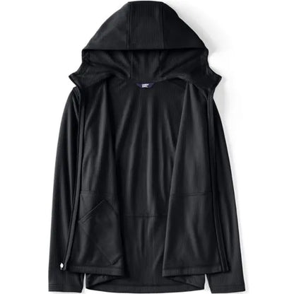Unisex Grid Tech Hooded Zip Front Jacket