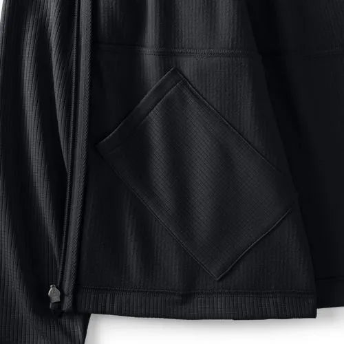 Unisex Grid Tech Hooded Zip Front Jacket