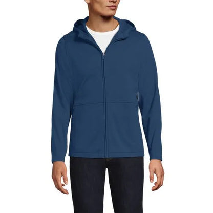 School Uniform Unisex Grid Tech Hooded Zip Front Jacket