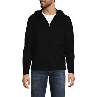 Unisex Grid Tech Hooded Zip Front Jacket