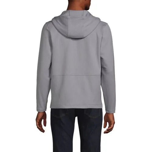 School Uniform Unisex Grid Tech Hooded Zip Front Jacket