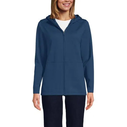 Unisex Grid Tech Hooded Zip Front Jacket