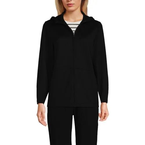 Unisex Grid Tech Hooded Zip Front Jacket