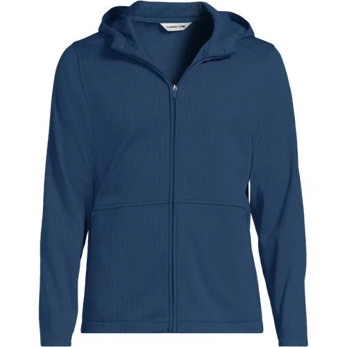 School Uniform Unisex Grid Tech Hooded Zip Front Jacket