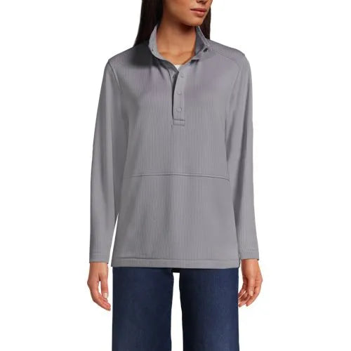 School Uniform Unisex Grid Tech Snapneck Pullover Shirt