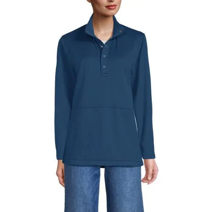 School Uniform Unisex Grid Tech Snapneck Pullover Shirt