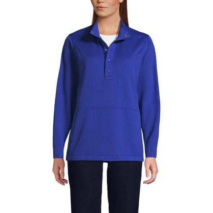 School Uniform Unisex Grid Tech Snapneck Pullover Shirt
