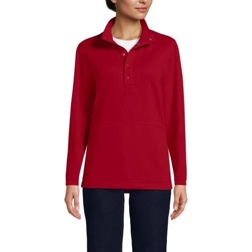 School Uniform Unisex Grid Tech Snapneck Pullover Shirt