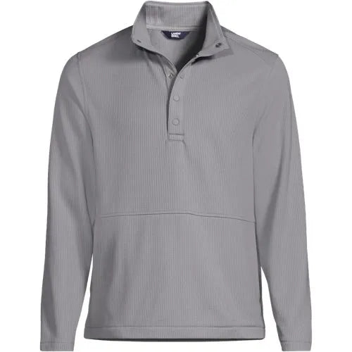 School Uniform Unisex Grid Tech Snapneck Pullover Shirt