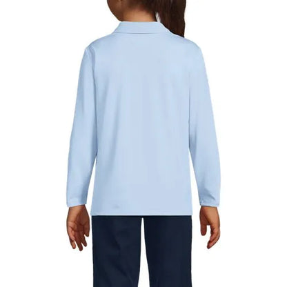 School Uniform Girls Long Sleeve Feminine Fit Rapid Dry Polo Shirt
