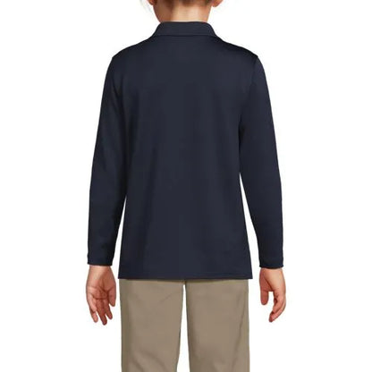 School Uniform Girls Long Sleeve Feminine Fit Rapid Dry Polo Shirt