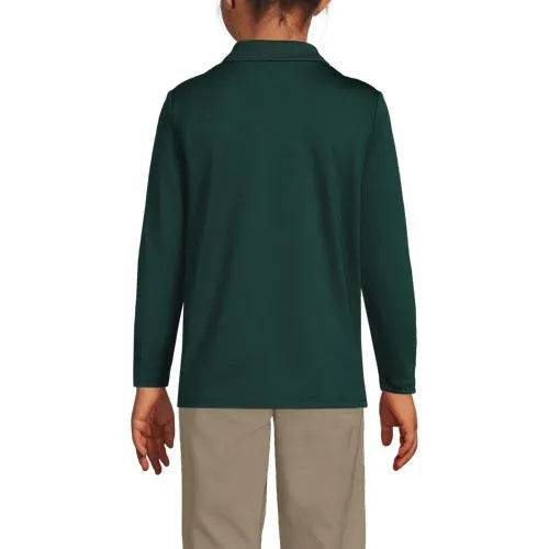 School Uniform Girls Long Sleeve Feminine Fit Rapid Dry Polo Shirt