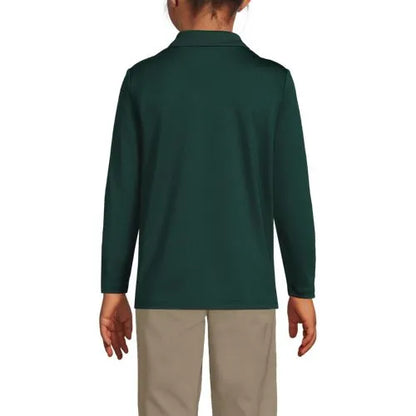 School Uniform Girls Long Sleeve Feminine Fit Rapid Dry Polo Shirt