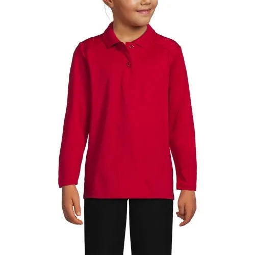 School Uniform Girls Long Sleeve Feminine Fit Rapid Dry Polo Shirt