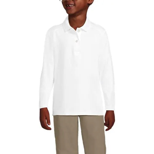 School Uniform Girls Long Sleeve Feminine Fit Rapid Dry Polo Shirt