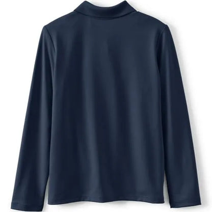 School Uniform Girls Long Sleeve Feminine Fit Rapid Dry Polo Shirt