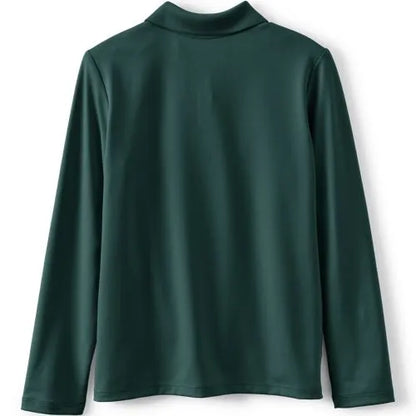 School Uniform Girls Long Sleeve Feminine Fit Rapid Dry Polo Shirt
