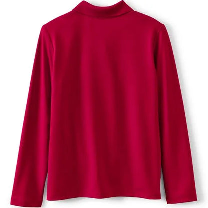 School Uniform Girls Long Sleeve Feminine Fit Rapid Dry Polo Shirt