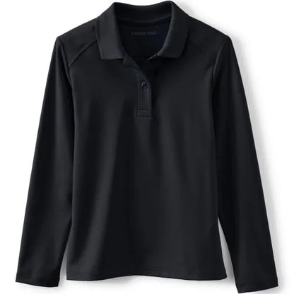School Uniform Girls Long Sleeve Feminine Fit Rapid Dry Polo Shirt