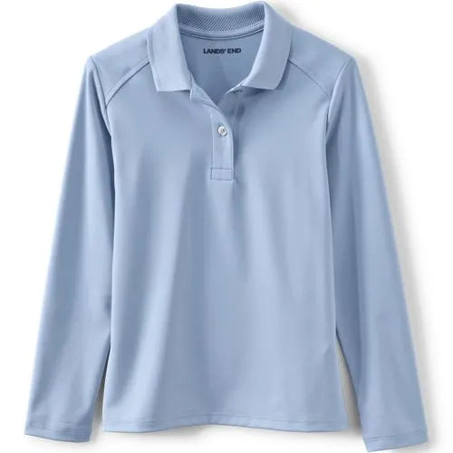 School Uniform Girls Long Sleeve Feminine Fit Rapid Dry Polo Shirt