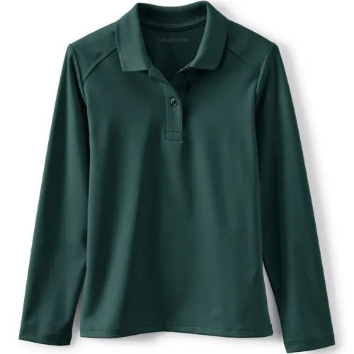 School Uniform Girls Long Sleeve Feminine Fit Rapid Dry Polo Shirt