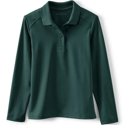 School Uniform Girls Long Sleeve Feminine Fit Rapid Dry Polo Shirt