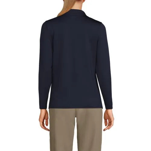 School Uniform Girls Long Sleeve Feminine Fit Rapid Dry Polo Shirt