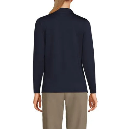 School Uniform Girls Long Sleeve Feminine Fit Rapid Dry Polo Shirt