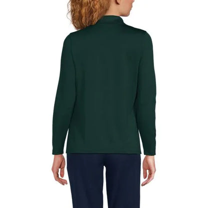 School Uniform Girls Long Sleeve Feminine Fit Rapid Dry Polo Shirt