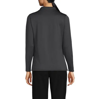 School Uniform Girls Long Sleeve Feminine Fit Rapid Dry Polo Shirt
